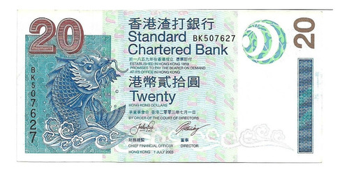 Hong Kong 20 Dolares 2003 Pick 207 Usado