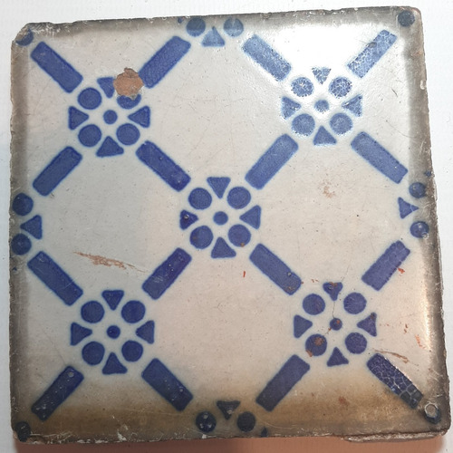 Antiguo Azulejo Pas De Calais N° 13 7713