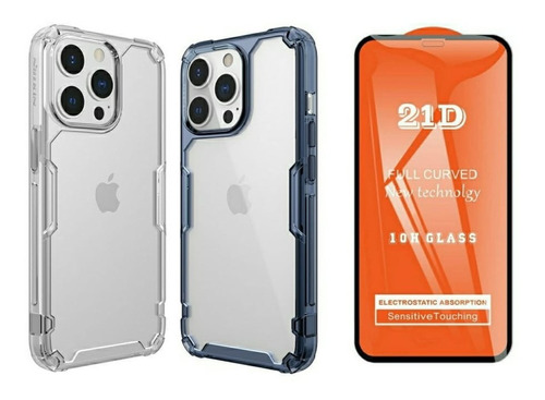 Funda Nillkin Tpu Para iPhone 13 Pro Max + Mica Cristal 9d