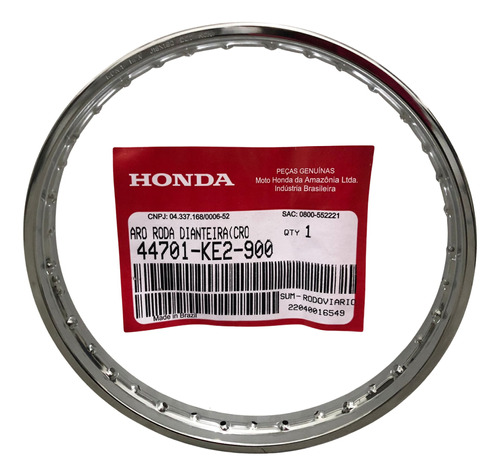 Aro Roda Diant Cg 125 Fan 2013 A 2021 Original Honda