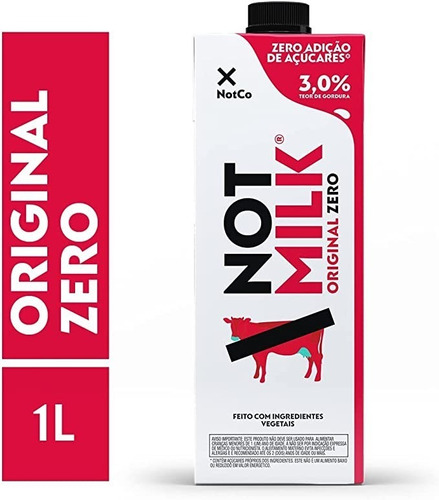 Bebida À Base De Plantas Not Milk Zero Açúcar (4 Unidades)