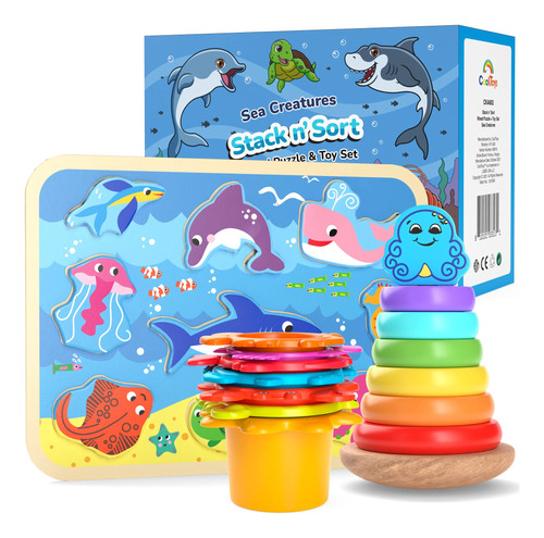 Cooltoys Stack N Sort - Juego De Juguetes De Aprendizaje Pa.