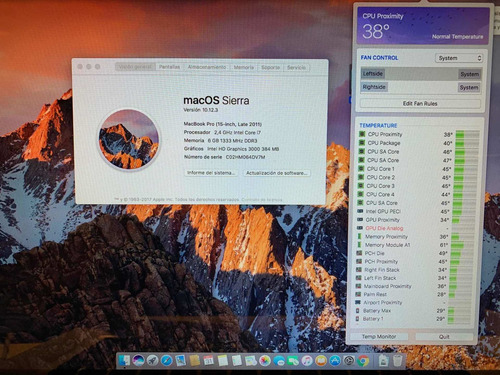 Apple Macbook Pro 15 I7 2.4ghz 250gb A Reparar