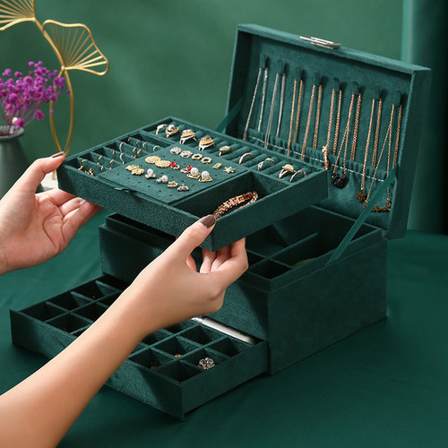 Lj Soporte De Terciopelo For Joyas Con Diseño De 3 Niveles