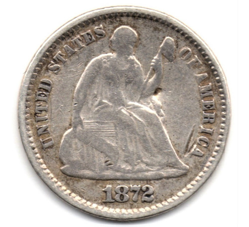 Estados Unidos Medio Dime 1872