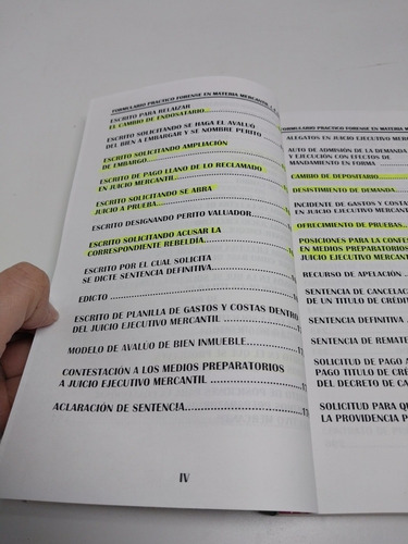 Formulario Práctico Forense En Materia Mercantil 4 En 1 (Usado)
