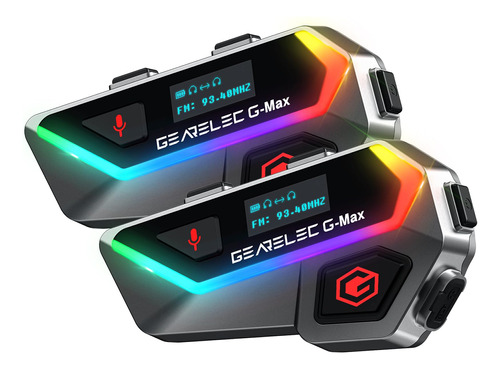 Gearelec Auriculares Bluetooth Para Casco De Motocicleta V5.