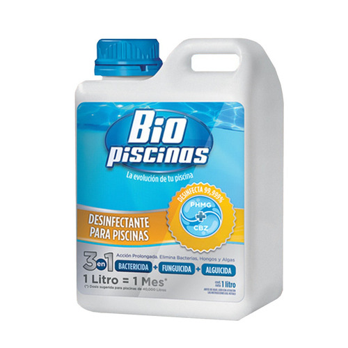 Biopiscinas 1lt Desinfectante Piletas Piscinas Sin Cloro