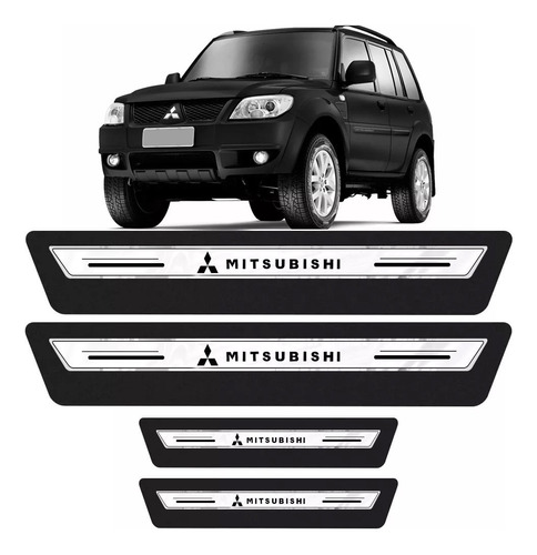 Soleira Porta Platinum Pajero Tr4 05 2006 Á 2014 2015 -prata