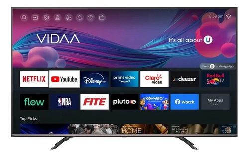 Smart Tv 65 Hisense Uled 4k 65u70g Negro Envio Gratis Vidaa