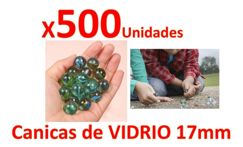 500x Bolitas De Vidrio Canicas Ojo De Gato 17mm Juega Decora