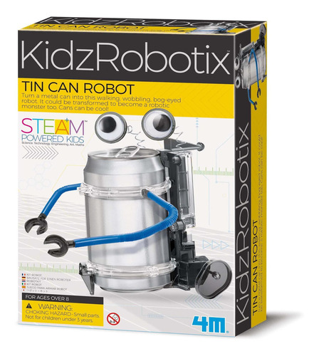 Robô Latinha - 4m - Brinquedo Educativo Cor Colorido