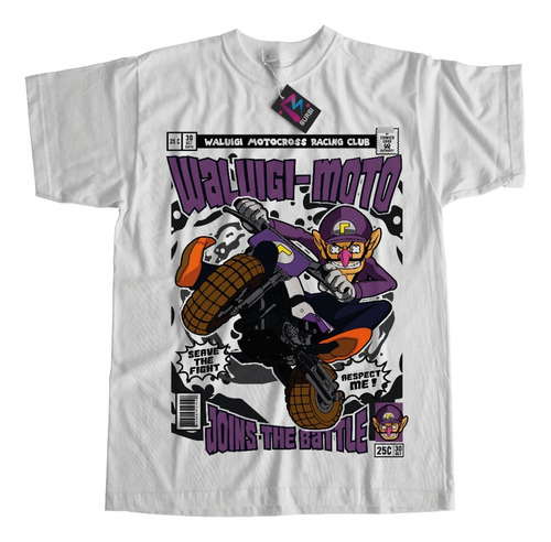 Remera Mario Waluigi Moto Dtf Estampa Grande Calidad Premium