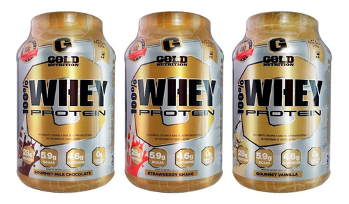 3 Whey Protein 2lbs Promo Gold Nutrition Formula Usa