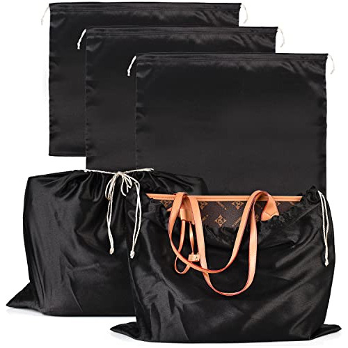 Hamboly Thick Satin Bags 5 Pack Dust Cover Storage Pouch Wit