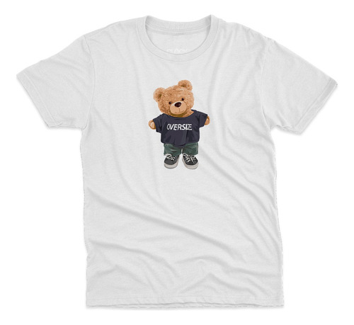 Playera Oso Moda Teddy Oversize Algodon Corte Recto Tendenci