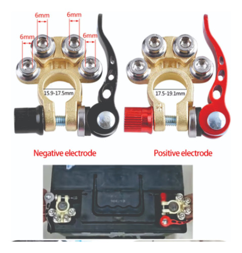 Kits Terminales Para Batería De Auto Conector Abrazadera