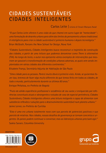 Cidades Sustentáveis, Cidades Inteligentes: Desenvolvimento Sustentável num Planeta Urbano, de Leite, Carlos. Editorial Bookman Companhia Editora Ltda., capa mole em português, 2012