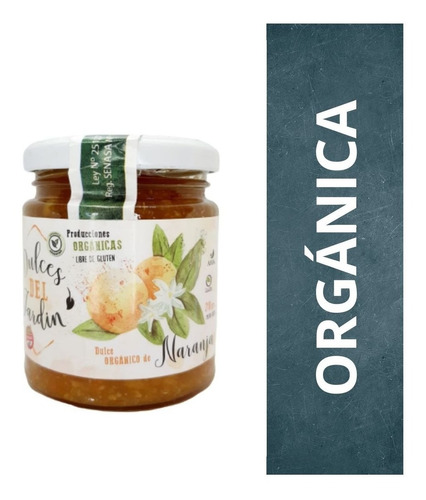 Mermelada Orgánica Dulces Del Jardín X 210 Gr - Naranja