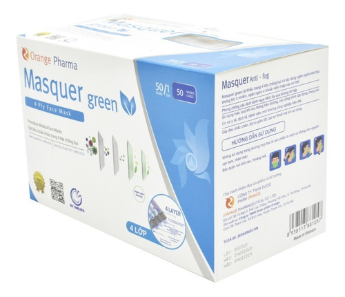 Cubrebocas Masquer Green 4 Capas