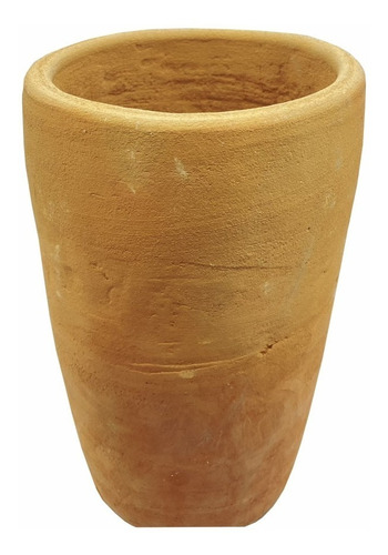 Maceta Vaso Liso Pieza De Barro 23 Cm De Diámetro Superior.