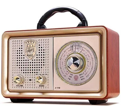 Radio Portatil Mini Retro Vintage Usb Sd Mp3