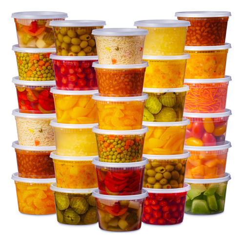 Paquete De 48 Recipientes De Plástico Para Delicatessen Con