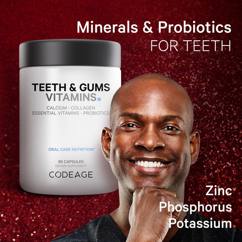 Codeage Vitaminas Para Dientes Y Encías + Probióticos Oral