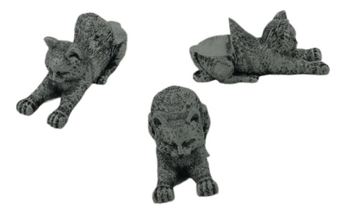 3pcs Flower Pot Feet Animal Figures Practical Resin Lazy Cat