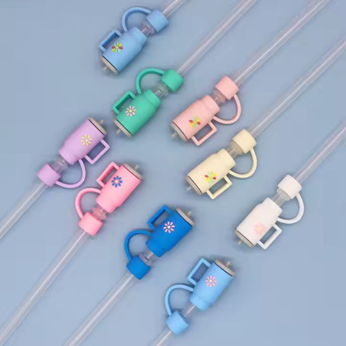 Tampa De Proteção Canudo Copo Stanley 10 Mm Modelos Variados Garrafa Lilás