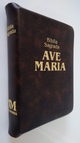 Bíblia Sagrada Ave Maria Média Zíper - Palavra De Deus | Frete grátis