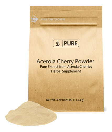 Pure Original Ingredientes Puros Polvo De Cereza Acerola 4oz