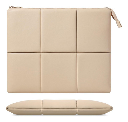 Funda Para Tableta De 12.9 Cuero Pu Color Arena Elegante