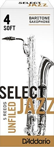 Rico Select Jazz Barítono Sax Reeds, Sin Archivar, Fuerza 4 