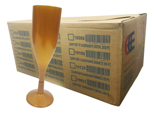 Taça Champagne Ano Reveillon Dourada 120ml (1cx) C/105 Cor Dourado-escuro