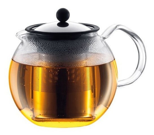 Prensa De Té De Vidrio Bodum Assam Con Filtro Y Tapa De