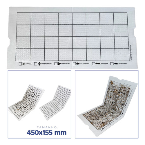 60 Pçs Refil 450x155mm Armadilha Pega Mata Mosca Mosquito