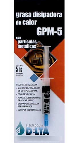 Imagen 1 de 5 de Grasa Siliconada Delta Con Partículas Metálicas 5cc
