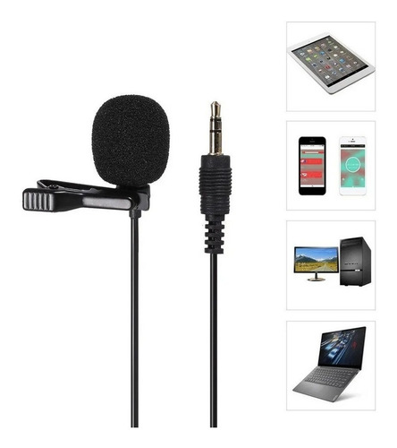 Imagen 1 de 6 de Micrófono Corbatero Para Pc, Celular - Lavalier Ps-01