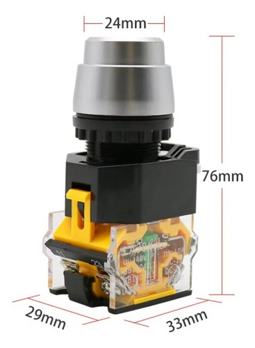 Comutador Interruptor Seletor Bloqueio Com Chave 22mm