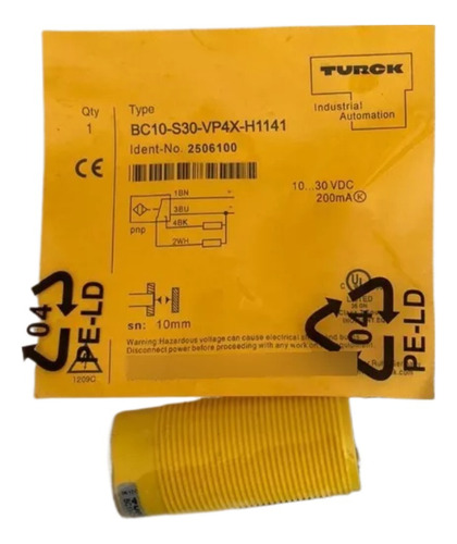 Bc10-s30-vp4x-h1141 Sensor Capacitivo M30 Pnp Turck