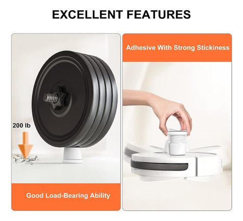 4 Elevadores Redondos Para Muebles Con Base Autoadhesiva