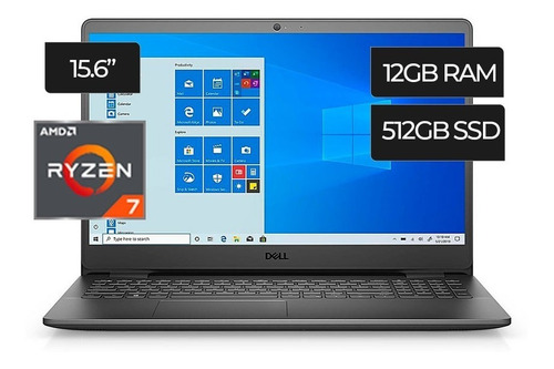 Notebook Dell Inspiron Amd Ryzen 7 3700u 12gb 512gb 15,6'
