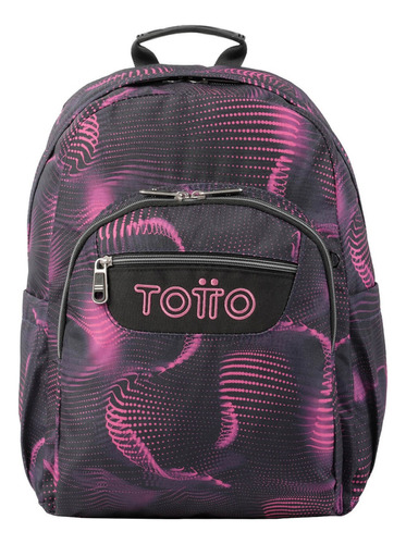 Mochila Unisex Acuarela Totto Color Negro/Morado