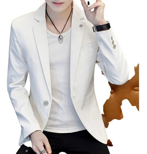 Blazer Traje Saco Slim Estilo Coreano For Caballeros