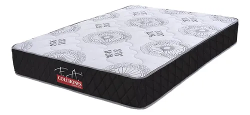 Colchon 2 Plazas Ortopedico Espuma 120kg Alta Densidad Fa Color Gris