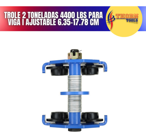 Trole 2 Toneladas Para Viga Ajustable 6.35-17.78 Cm Hb