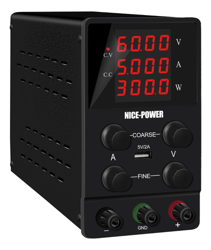 Fuente De Alimentación Dc Nice-power, 60 V, 5 A, Regulador V