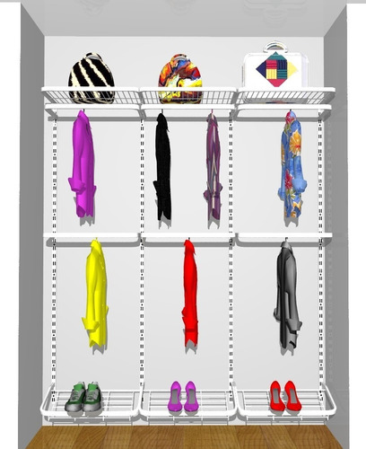   Closet Modulado Mp Manequins Plásticos 180 Cm  X 40 Cm 