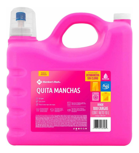 Limpiador Quita Manchas 10 Litros Hasta 100 Cargas